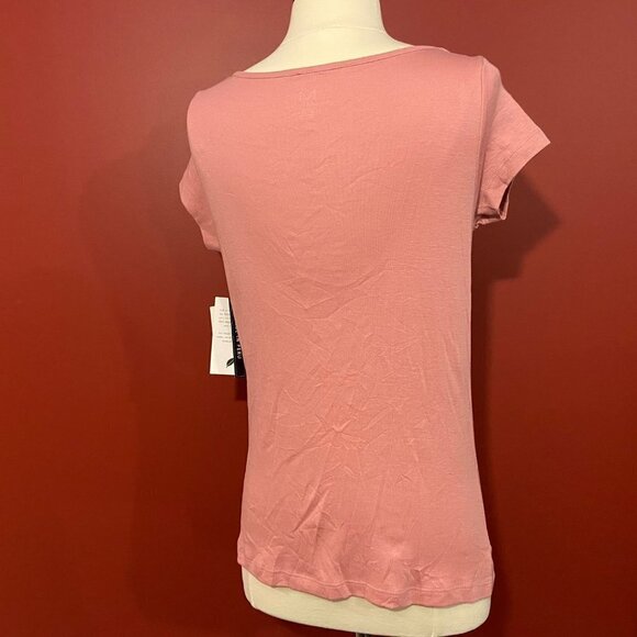 Magaschoni Women's Fresh Rose Cowl Neck Top - Size XS - NWT $58 - Picture 2 of 5